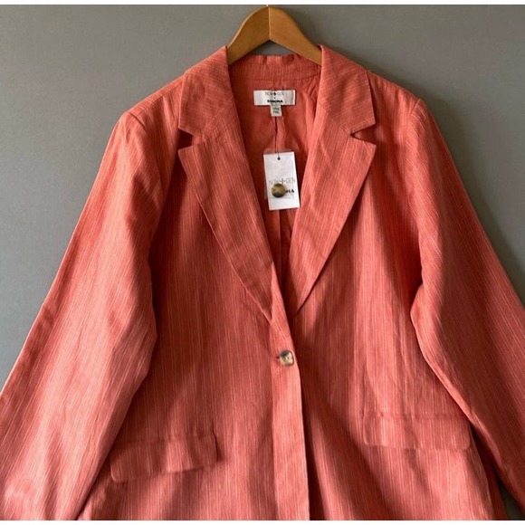 Striped, Single Breasted Blazer- Size PXXL - Picture 2 of 7